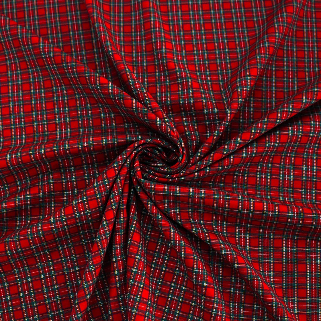 Scottish Tartan Square Mini Red