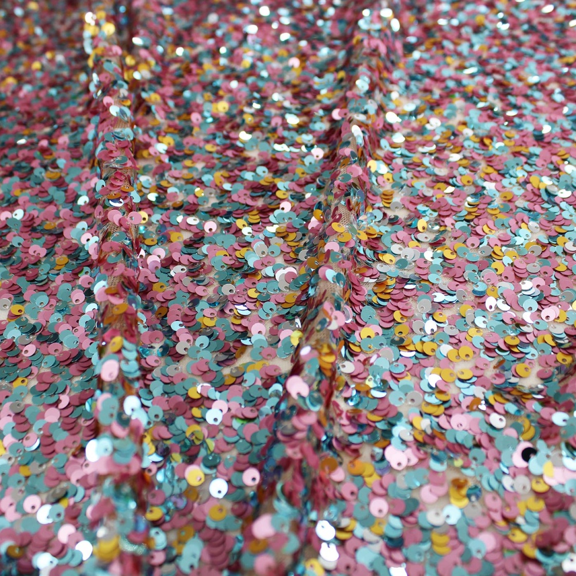 Tessuto Paillettes Multicolor