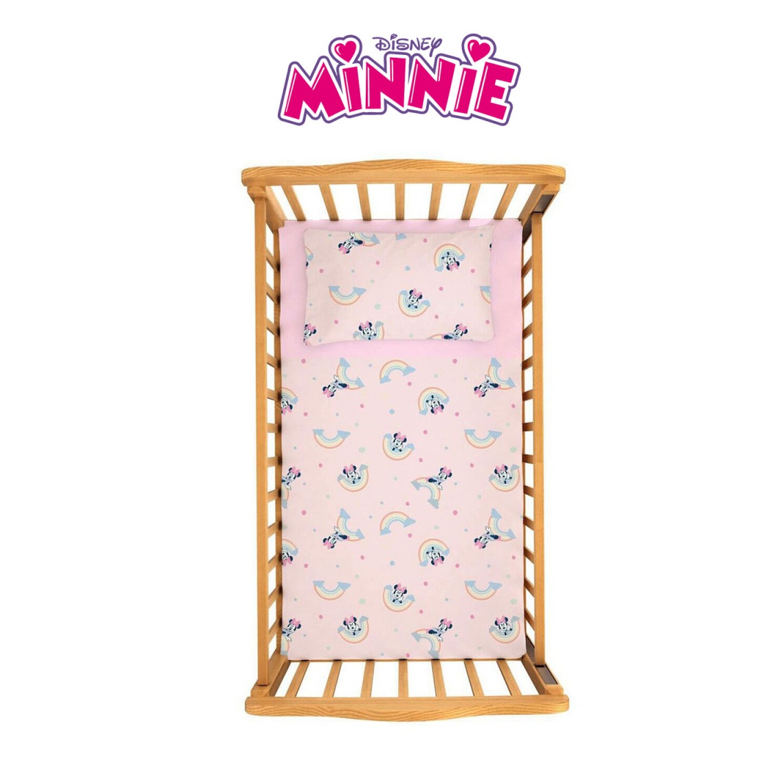 Completo lenzuola Minnie Disney per Lettino baby
